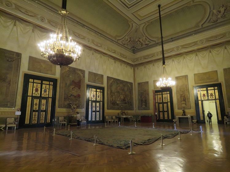 a ballroom in the palace